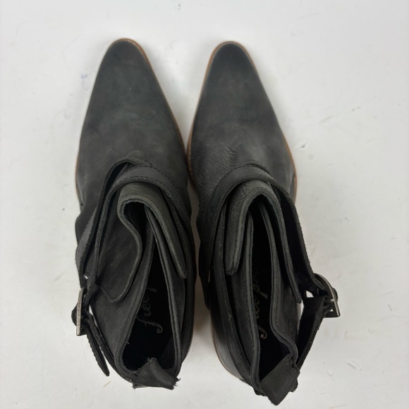 NWT Free People Black Looped Ankle Boot Strappy Pointed Toe Womens size 38.5 8.5 - Picture 8 of 11